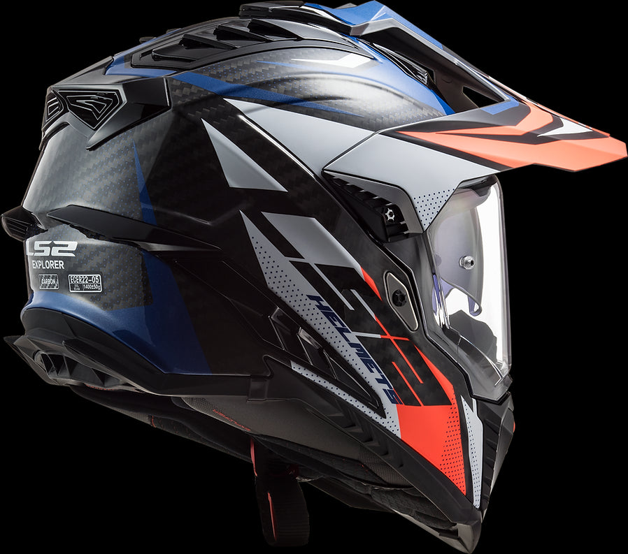 LS2 - Explorer C Focus Adventure Motorcycle Helmet W/ SunShield