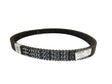 Black belt with visible branding on a white surface