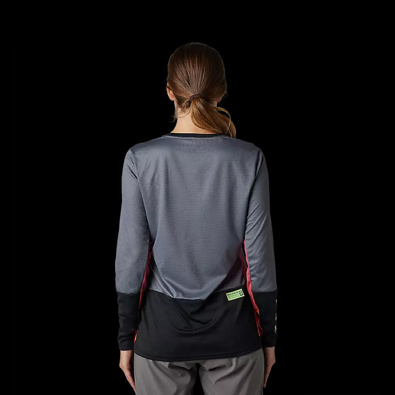 Fox Racing - Womens Defend Race Long Sleeve Jersey - Pewter Grey - S