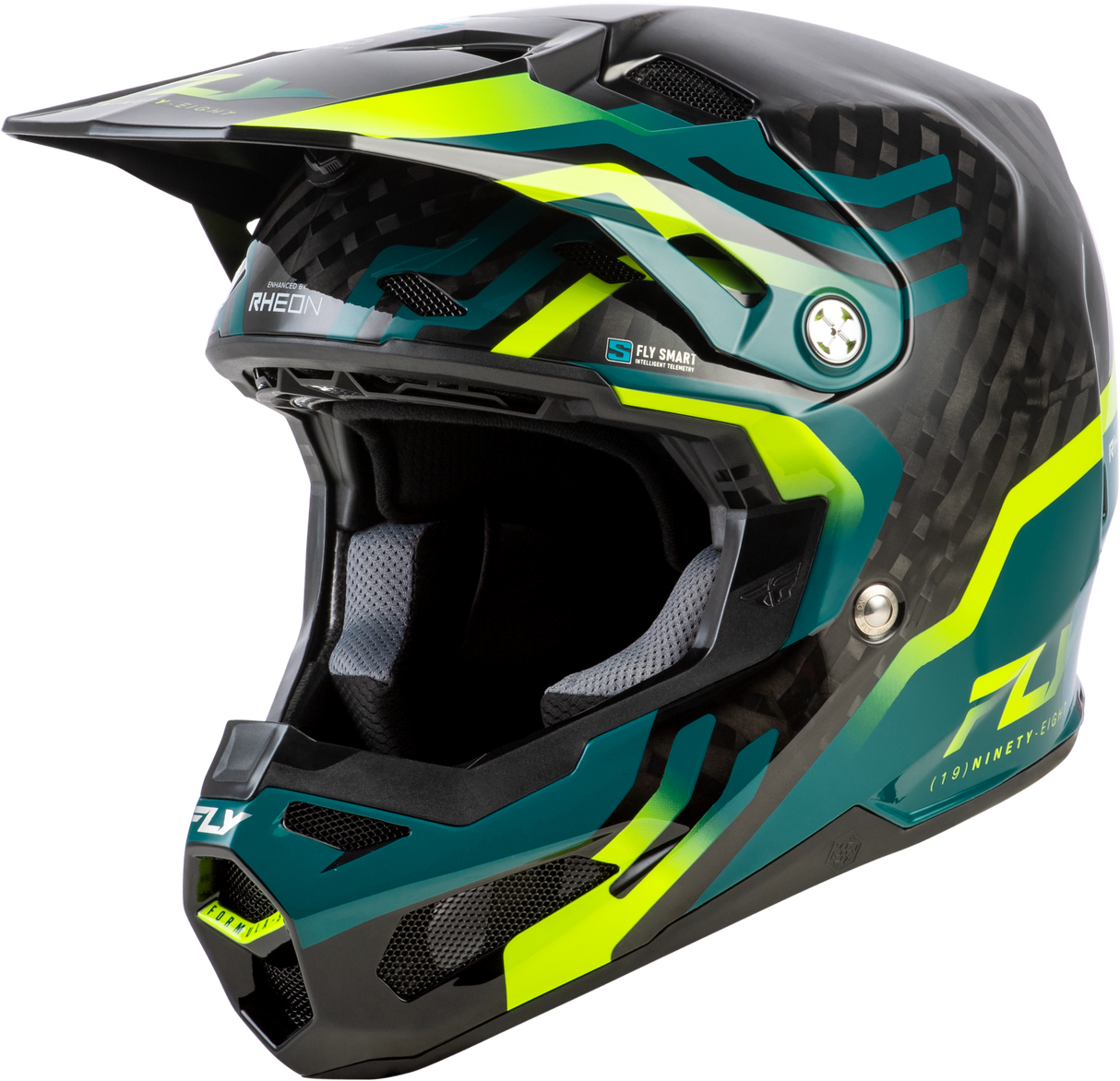 Yth Formula S Carbon Byte Hlmt Black Carbon/Teal/Lime Yl