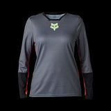 Fox Racing - Womens Defend Race Long Sleeve Jersey - Pewter Grey - S