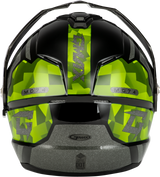 Md 74 Striker Modular Helmet W Gld Shld Blk/Slvr/Grn Mtlc 2x