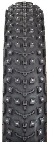 45NRTH Dillinger 5 Studded Fat Bike Tire - 26x4.6 Tan | 258 Concave Carbide Aluminum Studs | 60 TPI Tubeless