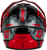 Md 74 Striker Modular Helmet W Red Shield Blk/Gry/Rd Mtlc Md