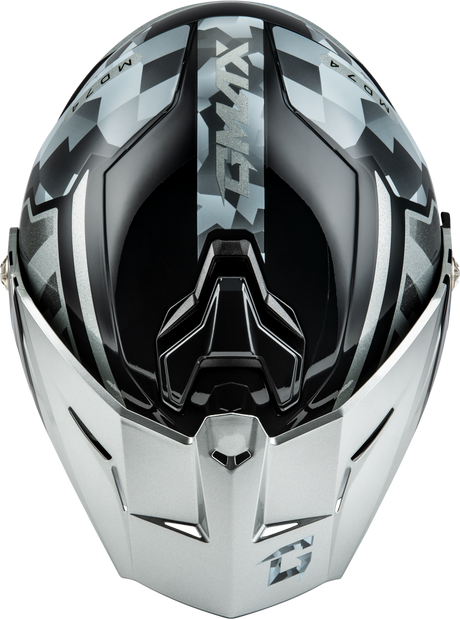 Md 74 Striker Modular Helmet W Slvr Shield Slvr/Blu Mtlc Xl
