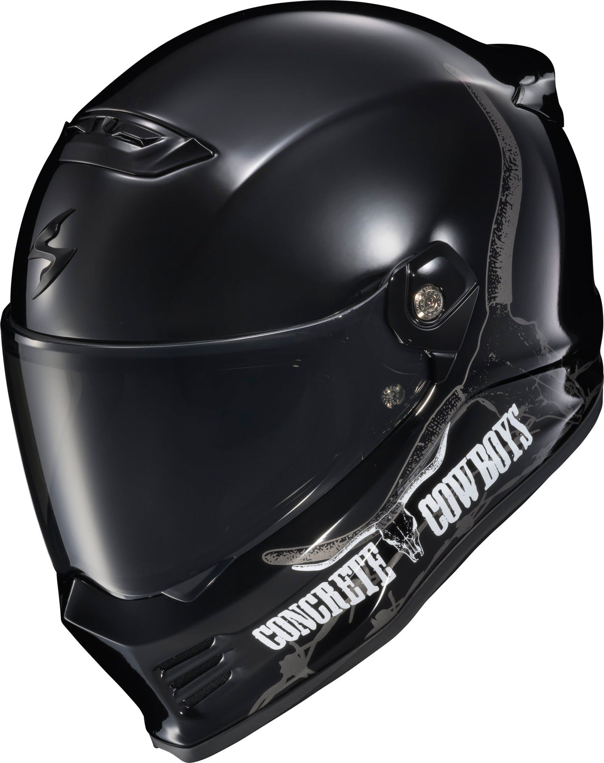 Scorpion Covert FX Full Face Helmet Concrete Cowboys Gloss Blk