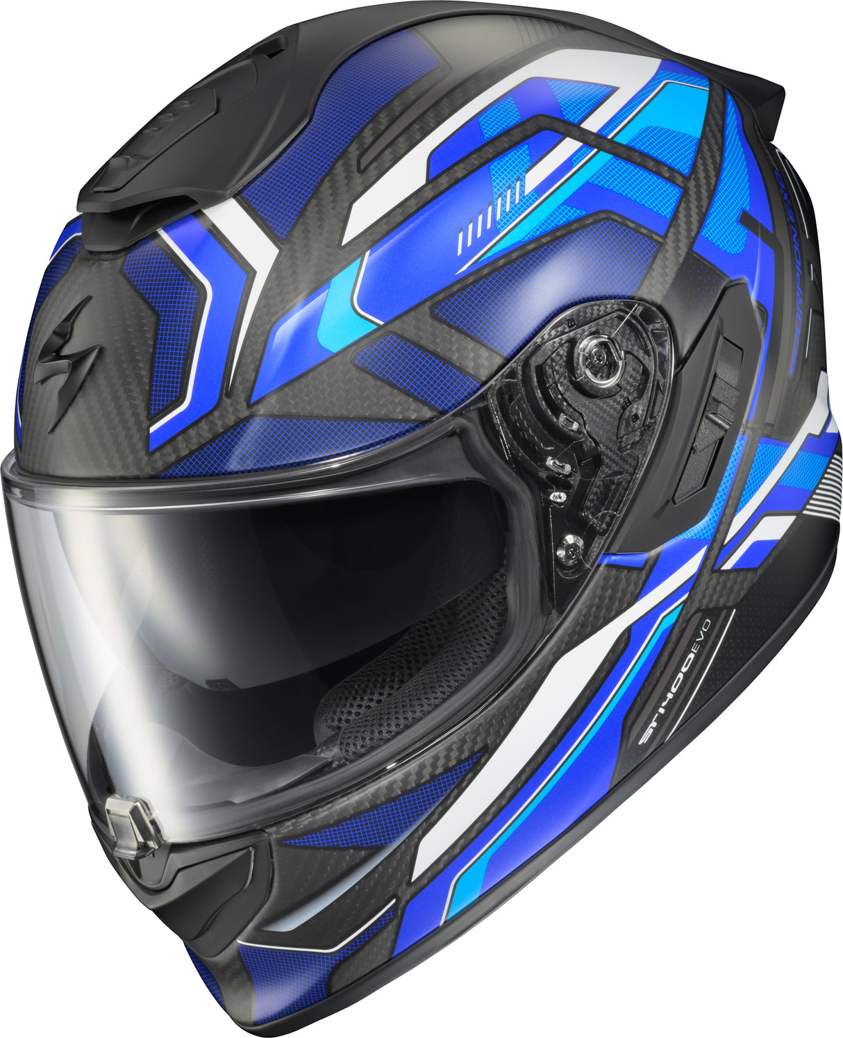 Scorpion - Exo St1400 Evo Carbon Helmet Hex Matte Blue Lg