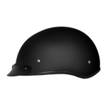 DOT Approved Daytona Skull Cap Half Shell Motorcycle Helmet - Beanie Style for Motorcycles, Cruisers, Scooters, and Mopeds - Dull Black