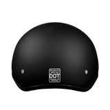 DOT Approved Daytona Skull Cap Half Shell Motorcycle Helmet - Beanie Style for Motorcycles, Cruisers, Scooters, and Mopeds W/O Visor- Dull Black