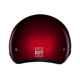 DOT Approved Daytona Skull Cap Half Shell Motorcycle Helmet - Beanie Style for Motorcycles, Cruisers, Scooters, and Mopeds - Black Cherry
