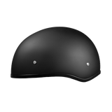 DOT Approved Daytona Skull Cap Half Shell Motorcycle Helmet - Beanie Style for Motorcycles, Cruisers, Scooters, and Mopeds W/O Visor- Dull Black