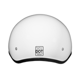 DOT Approved Daytona Skull Cap Half Shell Motorcycle Helmet - Beanie Style for Motorcycles, Cruisers, Scooters, and Mopeds - Hi-Gloss White