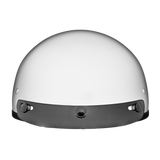 DOT Approved Daytona Skull Cap Half Shell Motorcycle Helmet - Beanie Style for Motorcycles, Cruisers, Scooters, and Mopeds - Hi-Gloss White