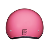 DOT Approved Daytona Skull Cap Half Shell Motorcycle Helmet - Beanie Style for Motorcycles, Cruisers, Scooters, and Mopeds - Hi-Gloss Pink