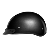 DOT Approved Daytona Skull Cap Half Shell Motorcycle Helmet - Beanie Style for Motorcycles, Cruisers, Scooters, and Mopeds - Gun Metal Grey Metallic