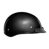 DOT Approved Daytona Skull Cap Half Shell Motorcycle Helmet - Beanie Style for Motorcycles, Cruisers, Scooters, and Mopeds - Gun Metal Grey Metallic