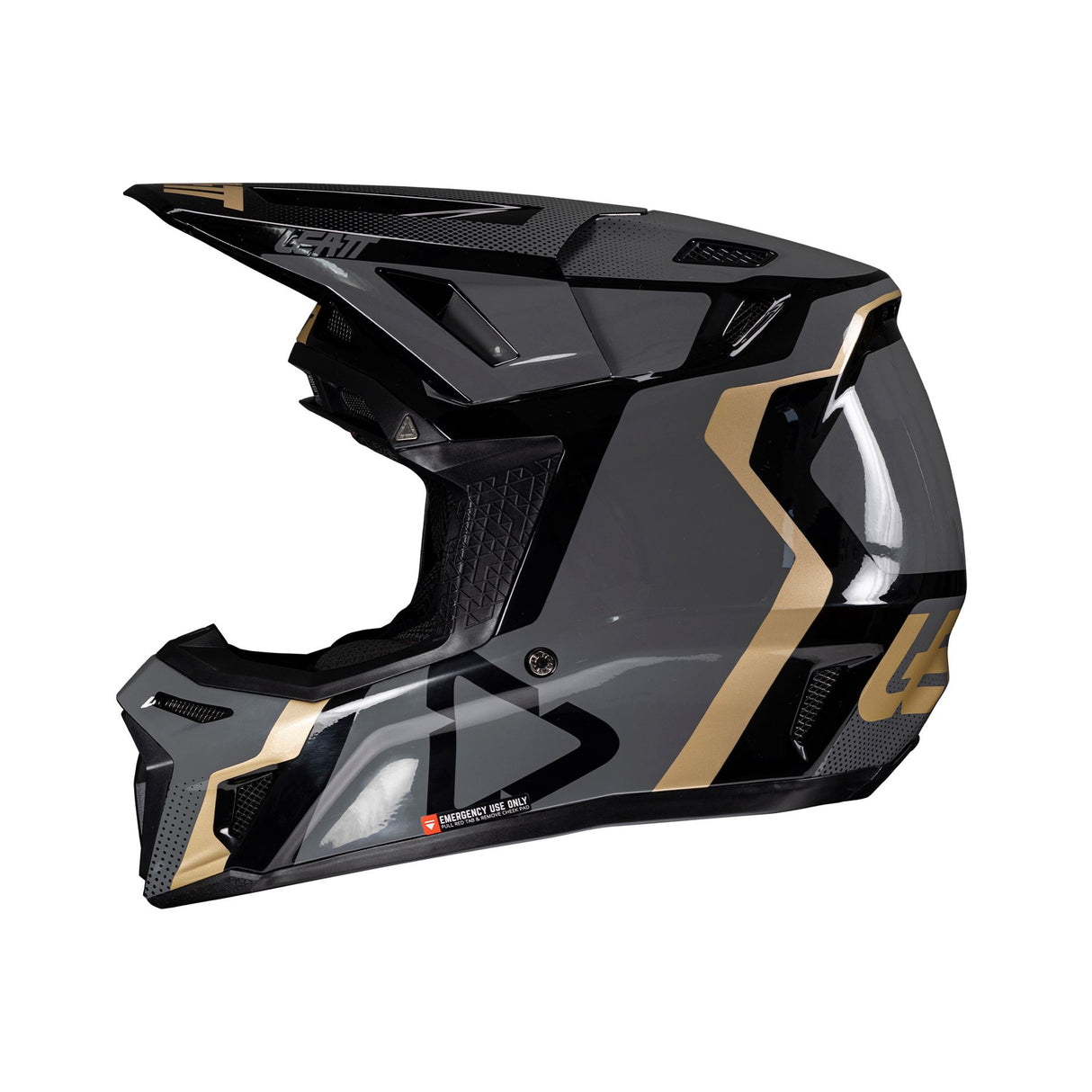 Leatt Moto 8.5 Helmet Kit | Black V25 | ECE 22.06 + DOT | 360° Turbine | Velocity 5.5 Goggles Included