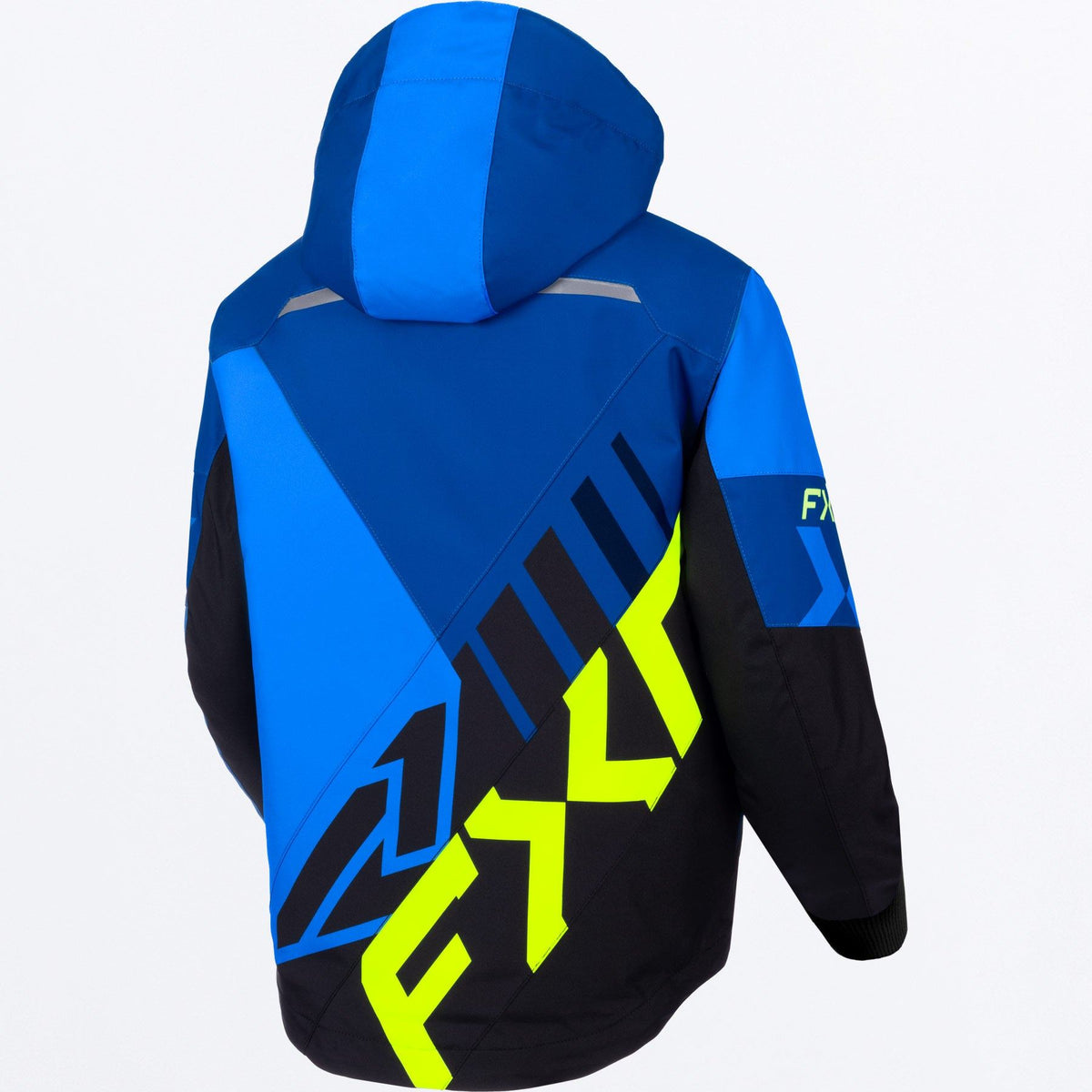 FXR Cold Cross CX Children's Winter Snowmobile Jacket | Blue/Black/HiVis & Charcoal/Black/Lime | 260422-4065