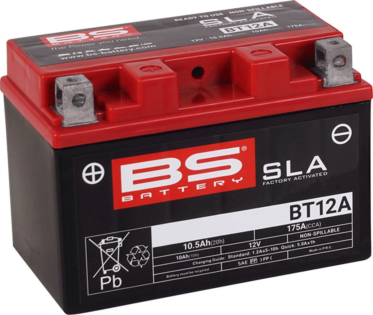 BS Battery BT12A AGM Powersports Battery | 12V 10Ah 175 CCA | Factory Activated | 300679