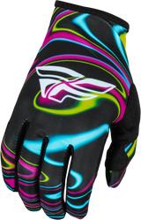 Lite Warped Gloves Black/Pink/Electric Blue Xs - Cycle City Outdoors