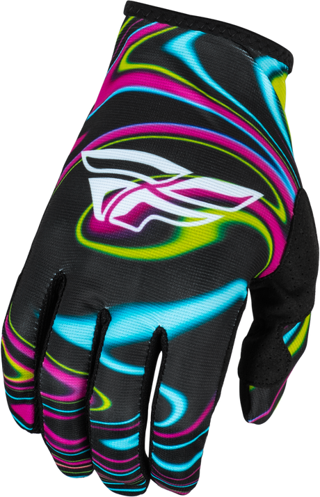 Lite Warped Gloves Black/Pink/Electric Blue Xs - Cycle City Outdoors