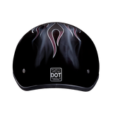 DOT Approved Daytona Motorcycle Half Face Helmet - Skull Cap Graphics for Men & Women, Scooters, ATVs, UTVs & Choppers - W/ Cross Bones