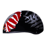 DOT Approved Daytona Motorcycle Half Face Helmet - Skull Cap Graphics for Men & Women, Scooters, ATVs, UTVs & Choppers - W/ Freedom 2.0