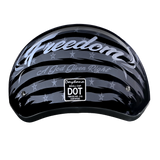DOT Approved Daytona Motorcycle Half Face Helmet - Skull Cap Graphics for Men & Women, Scooters, ATVs, UTVs & Choppers - W/ Freedom 2.0