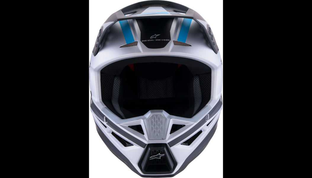 Alpinestars SM3 Heat Helmet Silver/Blue/Black Lg