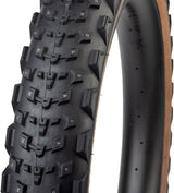 45NRTH Dillinger 4 Studded Fat Bike Tire - 26x4.2 Tan | 168 Large Concave Carbide Aluminum Studs | 60 TPI Tubeless