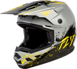 Youth Kinetic Drip Helmet Grey/Black/Yellow Yl