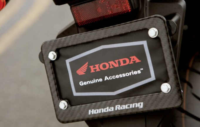 Honda Racing Carbon Fiber License Plate Frame