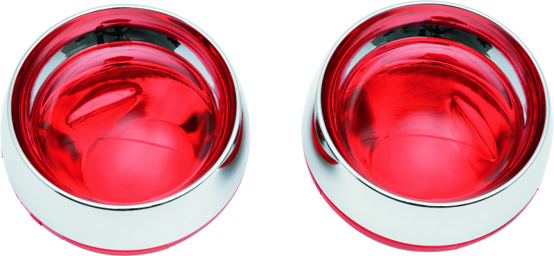 Kuryakyn Deep Dish Bezels With Red Lenses - Cycle City Outdoors