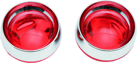 Kuryakyn Deep Dish Bezels With Red Lenses - Cycle City Outdoors