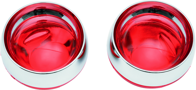 Kuryakyn Deep Dish Bezels With Red Lenses - Cycle City Outdoors