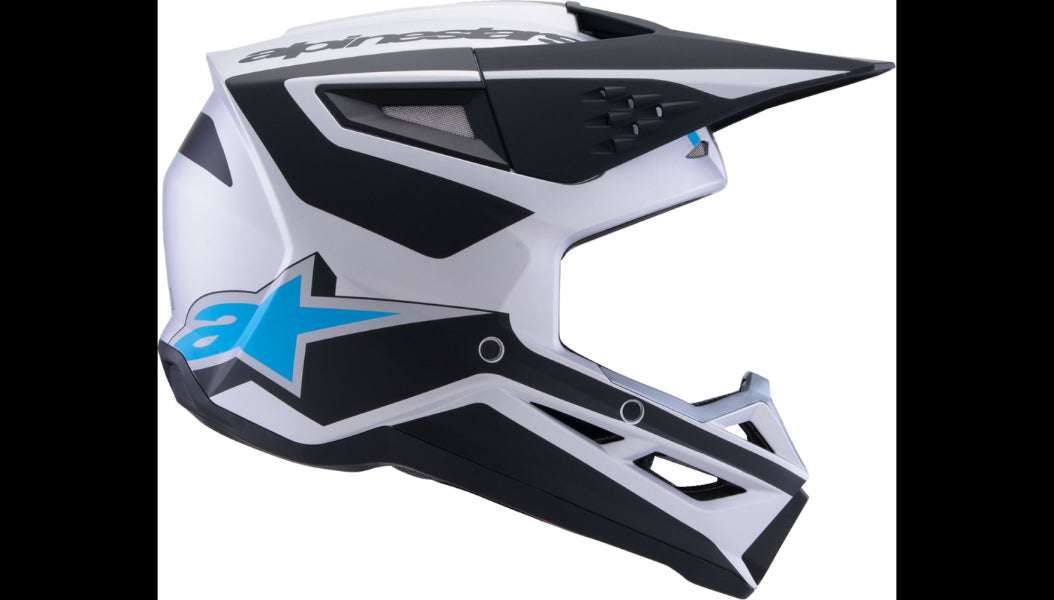 Alpinestars SM3 Heat Helmet Silver/Blue/Black Lg