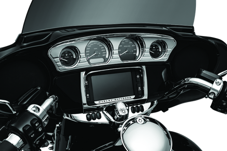 Kuryakyn Tri-Line Gauge Trim 14-Up Touring Models Chrome - Cycle City Outdoors