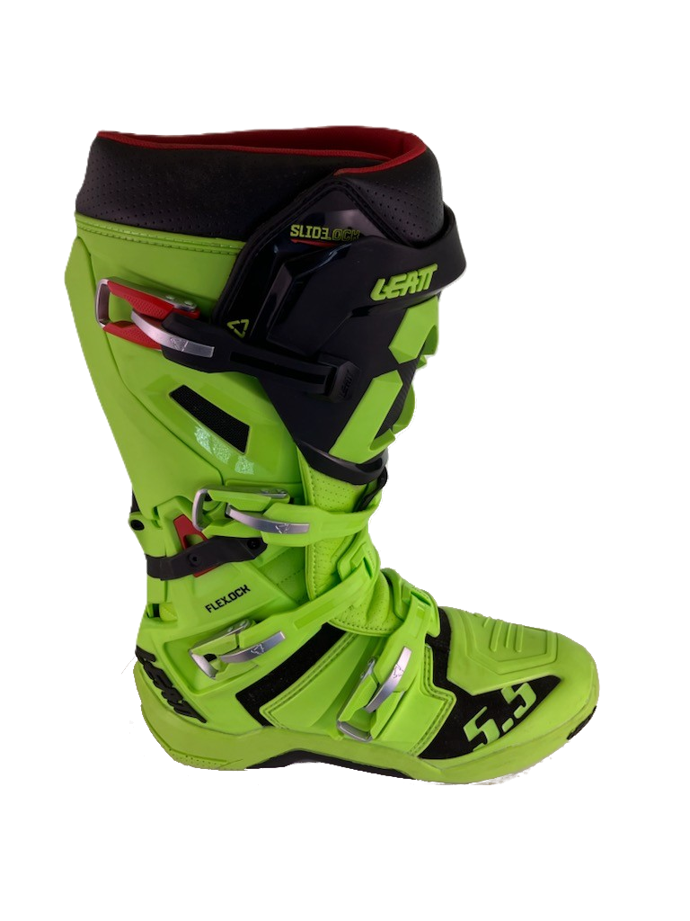 Leatt - Boot Moto 5.5 FlexLock - Lime - 10 Open Box Sample