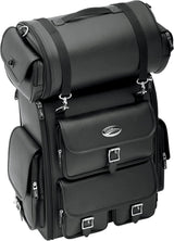 Saddlemen Drifter Motorcycle Sissy Bar Bag | Dual Side Access, Adjustable Shelf & Included Roll Bag