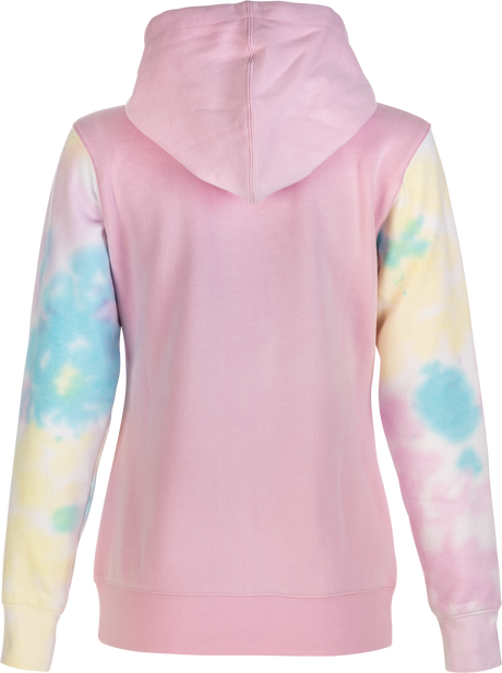 Women's Fly Tie Dye Zip Up Hoodie Pink/Yellow/Blue Xl - Cycle City Outdoors