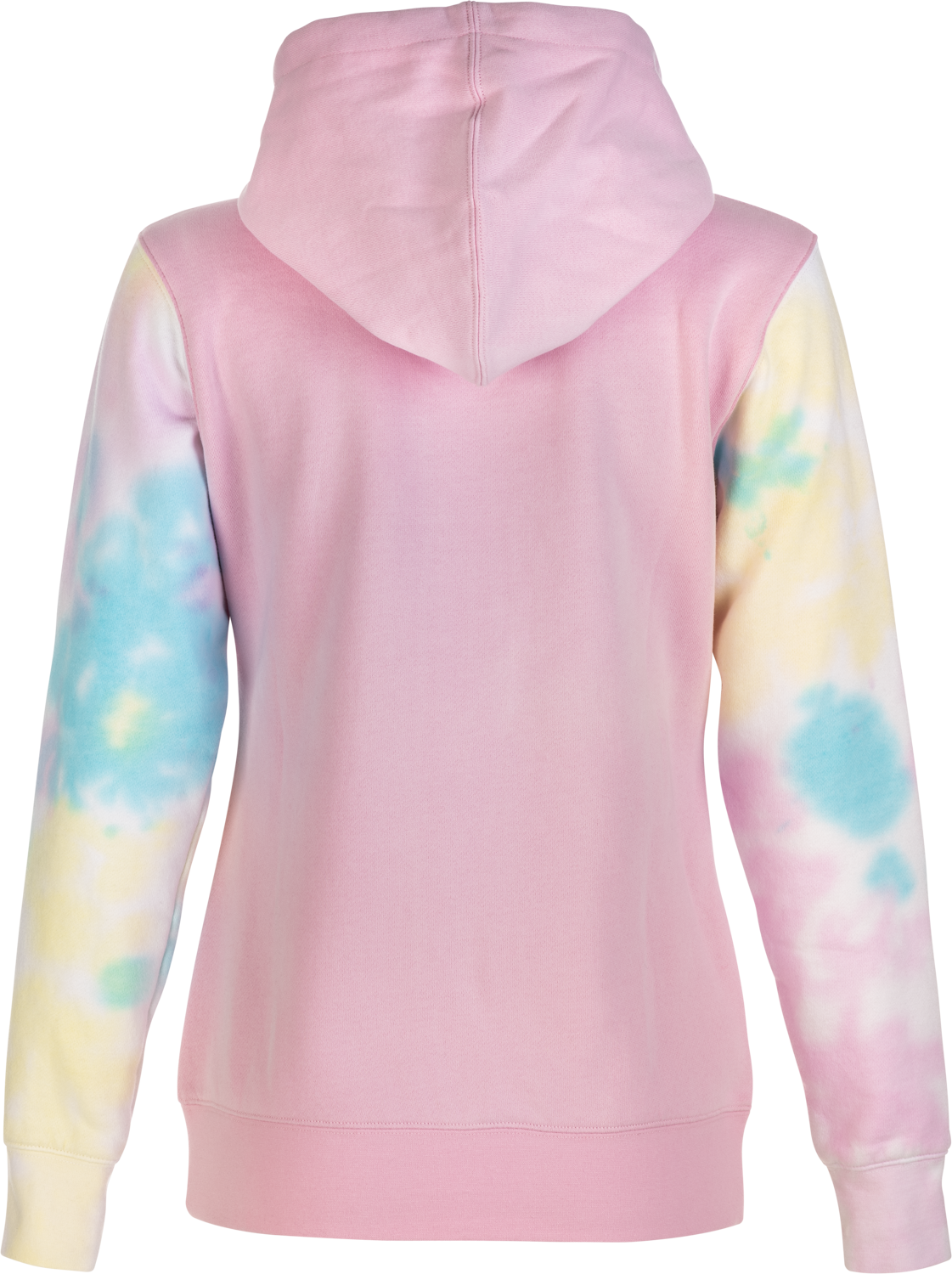 Women's Fly Tie Dye Zip Up Hoodie Pink/Yellow/Blue Md - Cycle City Outdoors