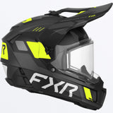 FXR Youth Clutch-X Helmet w/ Dual Shield | Black/HiVis | Sizes YL, YXL