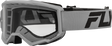 Youth Focus Goggle Silver/Char W/ Clear Lens - Cycle City Outdoors