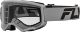 Focus Goggle Silver/Charcoal W/ Clear Lens - Cycle City Outdoors