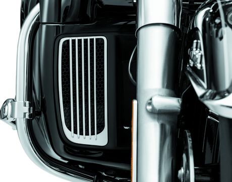 Kuryakyn Radiator Grills For Twin Cooled Models Chrome & Black (Pair) - Cycle City Outdoors