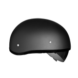 D.O.T. Daytona Skull Cap W/ Inner Shield- Dull Black