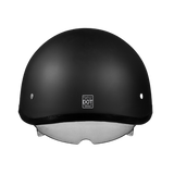 D.O.T. Daytona Skull Cap W/ Inner Shield- Dull Black