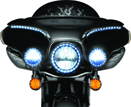 Kuryakyn LED Front Turn Signal Conversion Flat Style Insert Amber Lens - Cycle City Outdoors