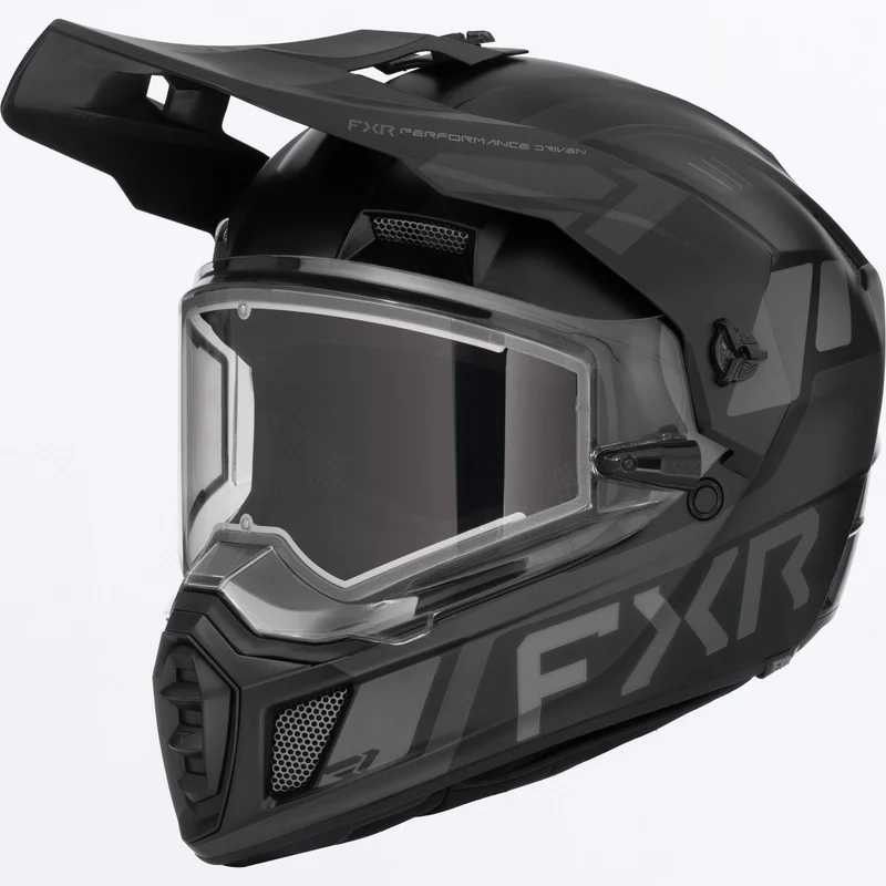 FXR Clutch-X Helmet w/ Electric Shield | Black Ops | Sizes XS–3XL