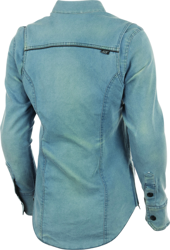 Speed and Strength Speed Society Armored Moto Shirt Denim Blue Womens - XS - Cycle City Outdoors